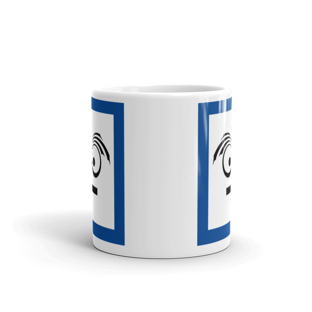 White glossy mug