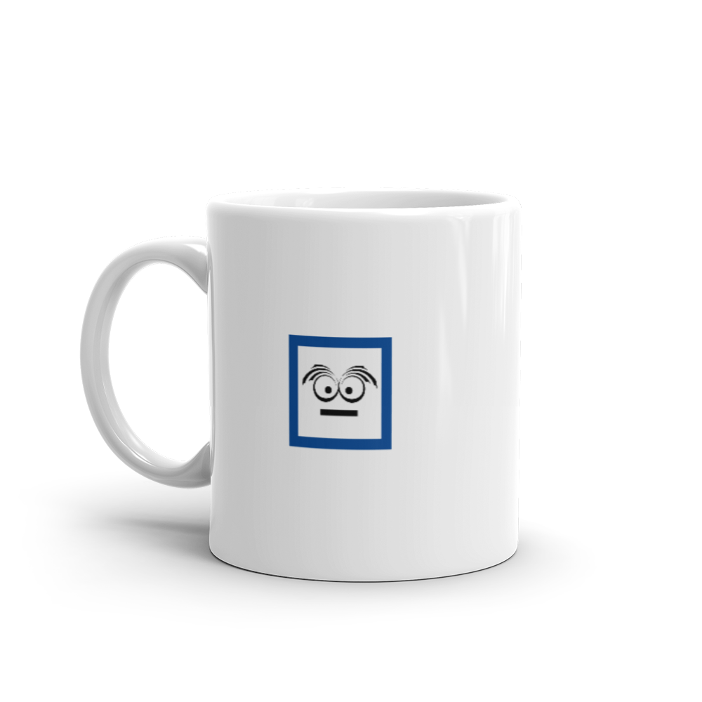 White glossy mug