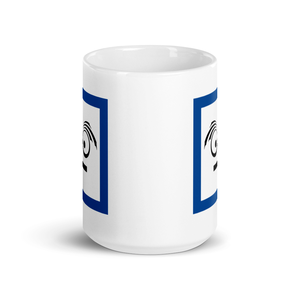 White glossy mug