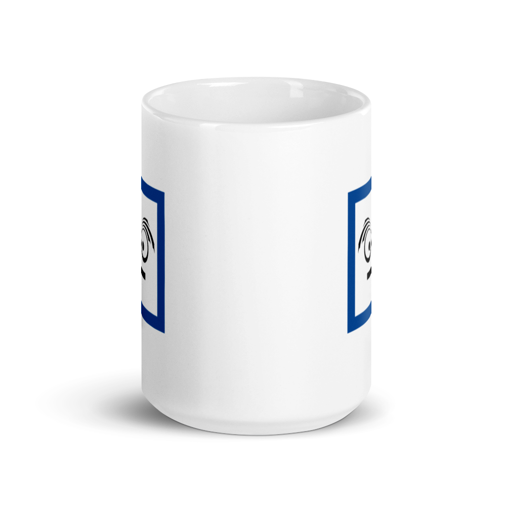 White glossy mug