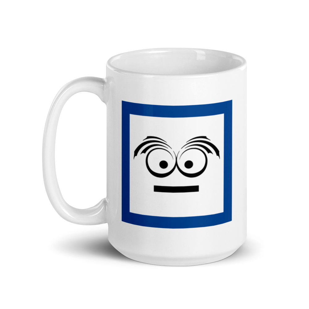 White glossy mug