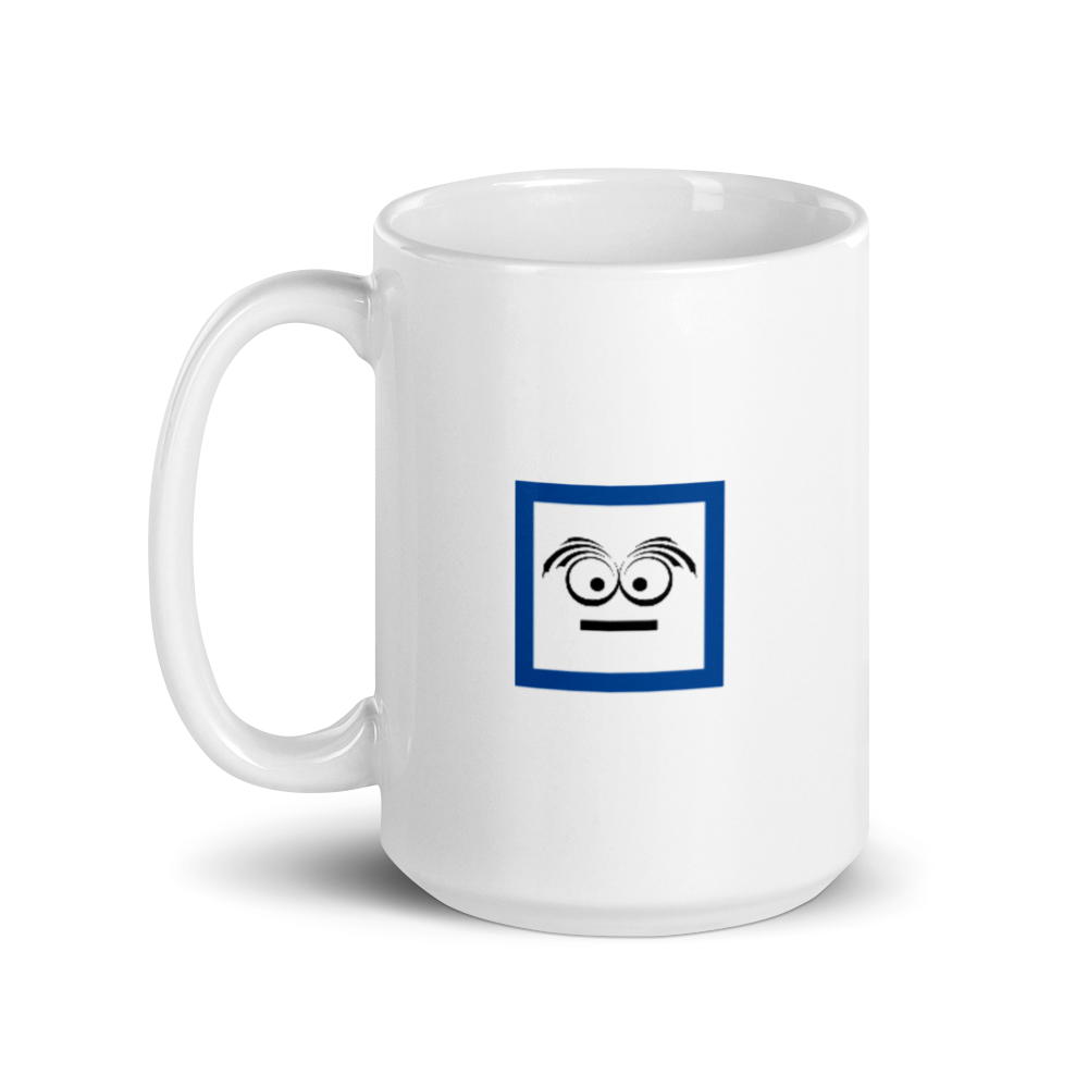 White glossy mug
