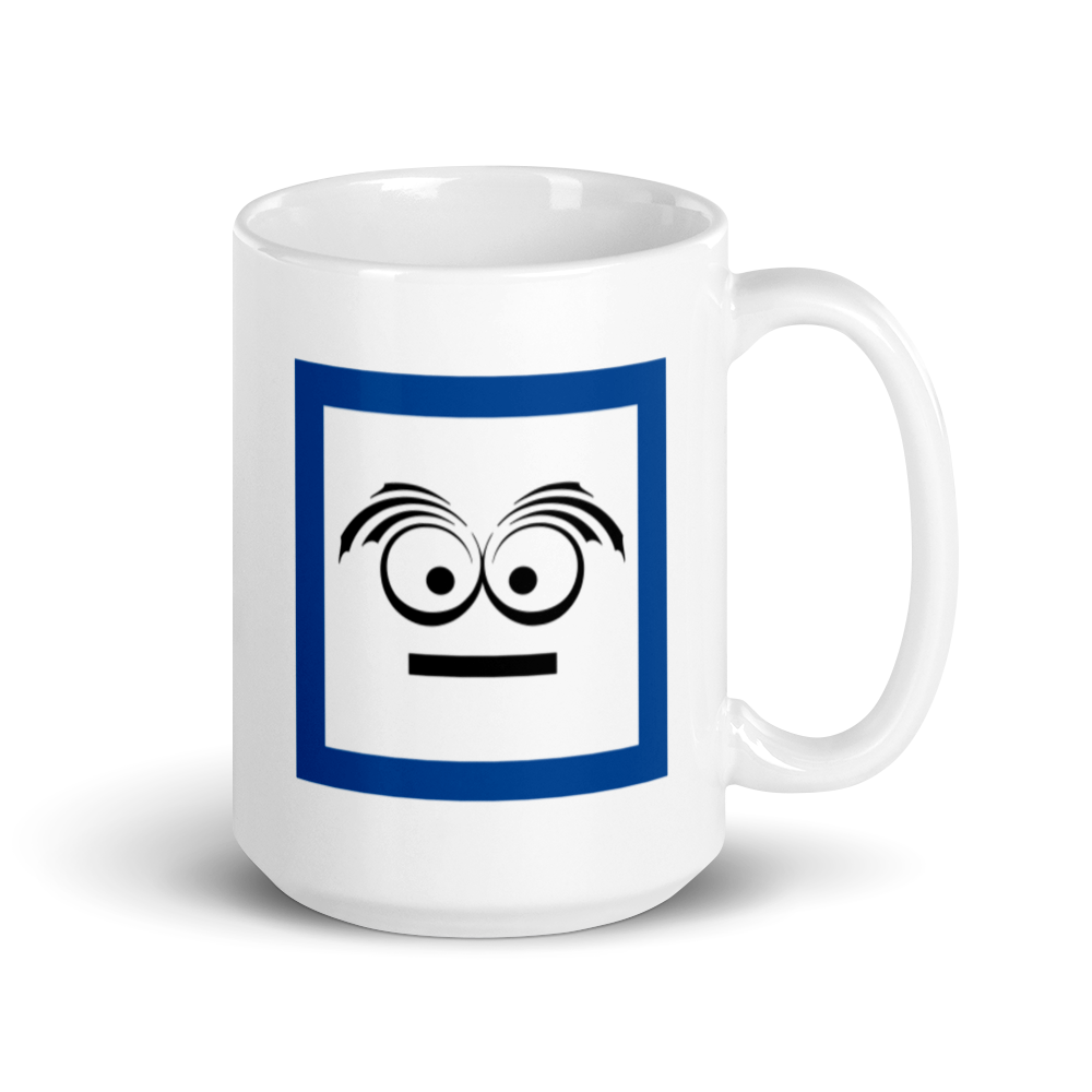 White glossy mug
