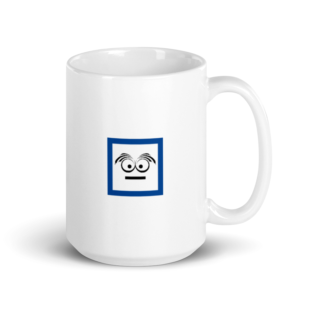 White glossy mug